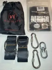 Whimlets 10ft 2000lb Tree Swing Hanging Hammock Straps Kit Nylon Carabiners