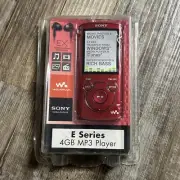 Sony Walkman NWZ-E463 Red (4 GB) Digital Media Player With Accessories
