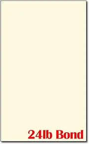 500 Sheets - Natural (Off-White/Cream) Legal Size Paper - 24lb Bond / 60lb Text - 8 1/2 X 14 Inches - Great for Documents, Programs, Menus, and More!