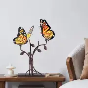 20.5"H Amelia Stained Glass Butterfly Table Lamp