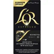L'OR Espresso Ristretto Intensity 11 Coffee Pods 10 pack