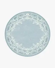245' Round | Machine Washable Runner Rug | Kid & Pet Friendly | Indoor Rug | Juliet Slate Blue Rug | Ruggable