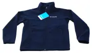 Columbia Youth Boy's S Size 8 Dark Blue Full Zip Soft Shell Jacket Bowen Lake