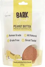 Bark Yeah! Peanut Butter Dog Biscuits, Premium Natural Treats, 250g