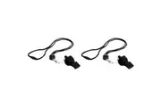 2PK Fox 40 Summit Classic Whistle Sports Accessory w Breakaway Lanyard Black