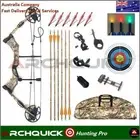 New Compound Bow Kits Arrows Broadhead Lighted Nocks Hunting Target Shooting