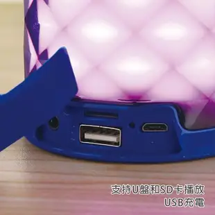 【HongXin】快速出貨 LED七彩燈藍牙音響 迷你音響 藍牙音箱 炫彩光效 藍芽 AUX USB播放 藍芽小喇叭