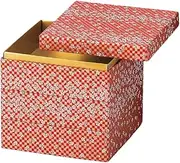J-Kitchens Excursion Lunch Box, Made in Japan, 3-Tier, 5.5 Inches, Yuzen Japanese Paper, Shukanichi Matsuka Scattering, 6.6 x 6.6 x 6.4 inches (16.8 x 16.8 x 16.2 cm)