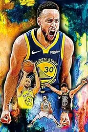 SEOLLX Stephen Curry Poster,Stephen Curry 16inch x 24inch Art Print Poster,Superstar Stephen Curry Wall Art,Golden State Warriors- Great Gift Basketball Fans Kids and Adults,No Frame, 16 x 24 Inch