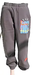 Cactus Jack Smile Sweatpants Brown Blue Logo Large NWT Original Bag