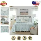 Coastal Twin Quilt Set in Rowland Blue - Reversible Cotton Bedding & Sham