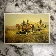 Vtg Postcard ‘After Bigger Game’ Scottsdale Arizona Western Cowboys Horse