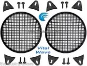 2X Black PLASTIC 8" inch Sub Woofer Speaker WAFFLE GRILL Protective Cover VWLTW