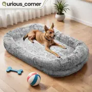 78" XL Dog Bed Adult Soft Cushion Blanket Pet Mat Plush Foam Washable Portable