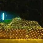 Solar Powered LED Fairy String Net Mesh Lights Curtain Xmas Party Garden Outdoor