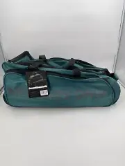 Members Only Duffle Bag Rolling With Handle Green With Silver Lettering