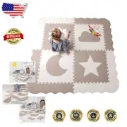 Safe & Stylish 61" x 61" Foam Play Mat for Infants - Water Resistant Design