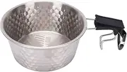 Camping Rice Bowl, Lightweight Stainless Steel Camping Bowl with Handle, Non Stick Coating, Hammered Design, Portable Outdoor Rice Bowl, Camping Tableware for RV Travel