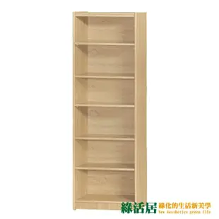 【綠活居】基斯坦 現代2尺六格書櫃/收納櫃(三色可選)