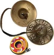 SWOOMEY 1 set Buddhism Cymbal Bell Percussion Instrument for Meditation and Religious Ceremonies Craftsmanship Tone Convenient