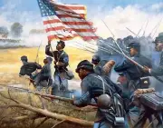 Buffalo Soldiers Civil War Oil Painting Mousepad Computer Mouse Pad 7 x 9