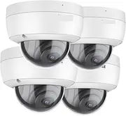 4X Ultra HD 8MP POE Camera 4K Outdoor Indoor Weatherproof Security Network Bullet Night Vision Email Alert Camera Kit(1/2'')