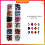 NAIL ART DESIGN KIT 12 COLORS CRYSTALS NAIL ART RHINESTONES