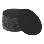 Sandpaper Round 125x125mm 80 Grit 50 Pcs Black Hook & Loop Sanding Sheets