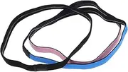 [Generic] 3pcs Elastic Sports Headbands Unisex Non- Hair Bands for Running Yoga Fitness Sweat Absorbing Workout Accessories
