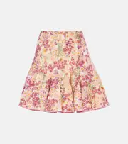 [Agua by Agua Bendita] Agua by Agua Bendita Cerezo Florecer floral linen miniskirt UK 6 multicoloured