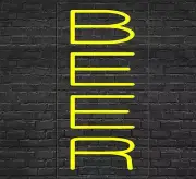 Beer Sign for Window/Wall Displays | LED Flex Neon | 13"W x 32"H x 1"D