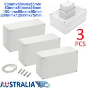 3pcs IP 65 Waterproof ABS Electronic Enclosure Project Plastic Case Junction Box