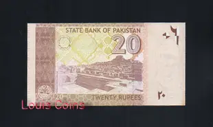 【Louis Coins】B130-PAKISTAN-2007巴基斯坦紙幣20 Rupees(385)