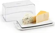 Progressive Prepworks Cheese Keeper - Airtight Silicone Seal | Integrated Cutting Board | Keeps Cheese Fresh Longer | Preventing Odours from Escaping | Eliminating Single-Use Plastics |18.5cmx10cmx7cm