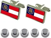 [Select Gifts] Shirt Dress Studs Georgia Flag Cufflinks