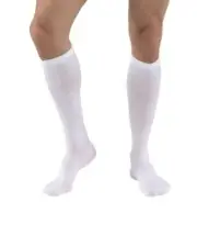 Activa Men's Dress Socks Ribbed Style 15-20mmHg (White) Medium