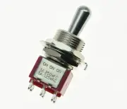 Quality Guitar or AMP DPDT 3 Way ON ON ON Toggle Switch Sealed Fat Bat Toggle