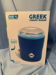 Dash Greek Yogurt Maker Quick Start Customize Your Yogurt DGY001BU Brand New!!!