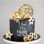 Ball Cake Toppers Simplicity Gold Ball Cake Toppers DIY Cake Insert Topper Fo...