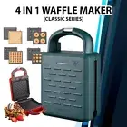 Electrova 4-in-1 Sandwich Maker NonStick Donut Cake Automatic Waffle Maker GREEN