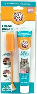 Arm & Hammer Cat Dental Care Dental Kit for Cats | Eliminates Bad Breath | 3 Piece Set Includes Toothpaste, Toothbrush & Fingerbrush, Tuna Flavor