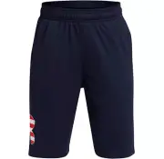 UNDER ARMOUR Boy's Freedom Prototype Shorts ** MIDNIGHT NAVY/RWB - YXS ** NWT