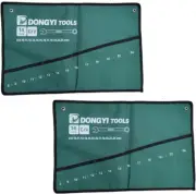 2 Pack Roll up Pouch Set Roll Organizer 14 Pocket Canvas Tool Bag Rolling Pou