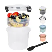 Portable Reusable Parfait Cups With Lids Yogurt Cup With Topping Oatmeal Contain