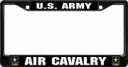 U.S. Army Air Cavalry Black License Plate Frame