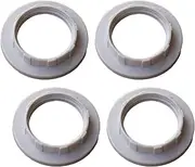 E14 Lamp Shade Collar Rings,JNXQWE Light Socket Ring,E14 E12 Lock Socket Replacement Adapter Ring with Inner Diameter of 1.1Inches（28mm）, Retainer Rings for Light Fixture (4, White)