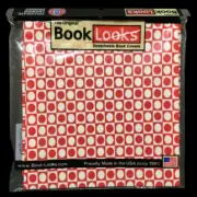 Fabric Book Cover Red White Polka-Dots Stretchable One Size Fits All ~ Vintage