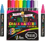 Bold Chalk Markers - Dry Erase Marker Pens - Liquid Chalk Markers for Chalkboard