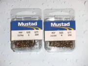 200 Mustad 32756 Size 4 Bronze Jig Hook