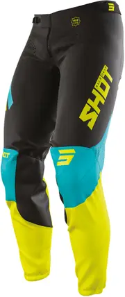 Shot Aerolite Airflow Motocross Pants, black-turquoise, Size 28 for Men Black Turquoise